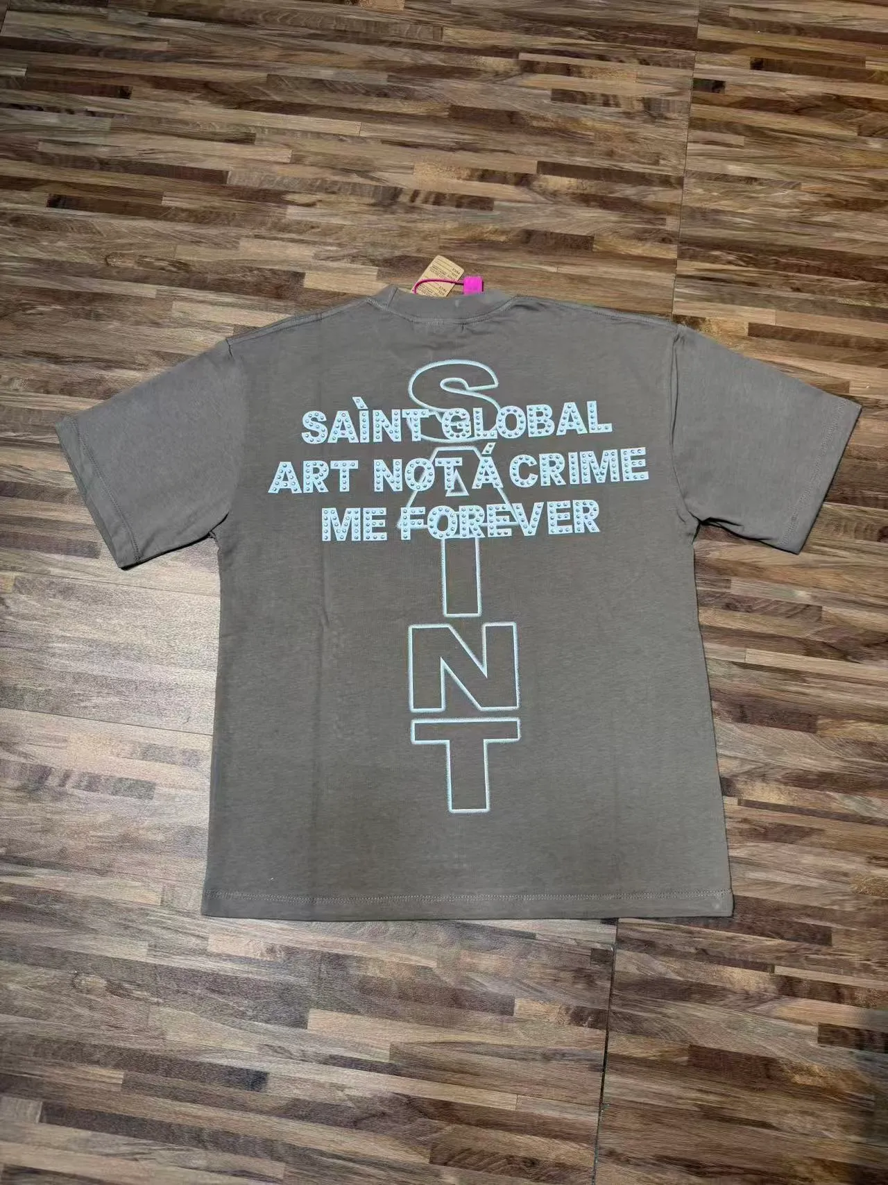 Saint Laurent Saint Graphic Print Black T-Shirt