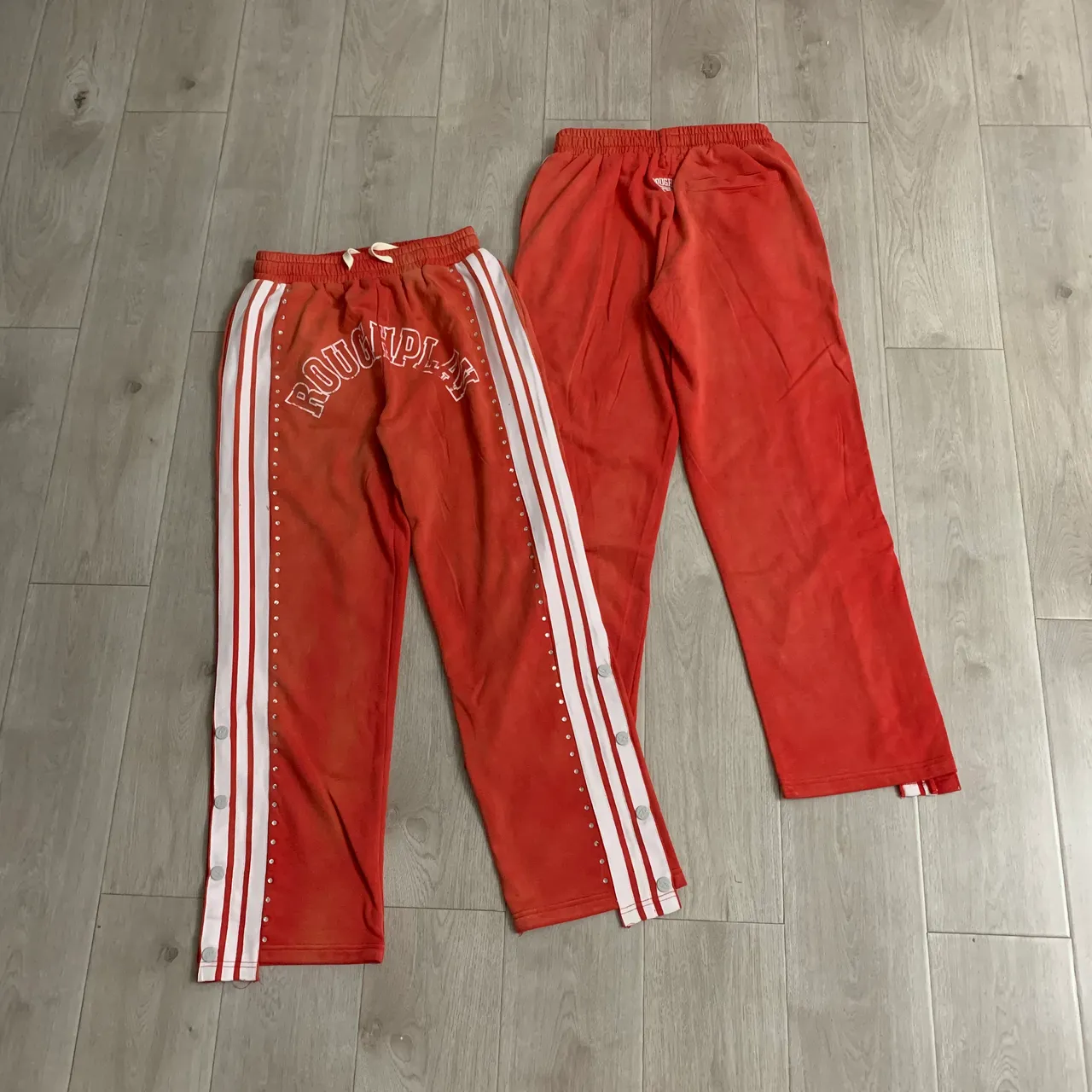 Roughplay Arch Logo Studded Stripe Sweatpants
