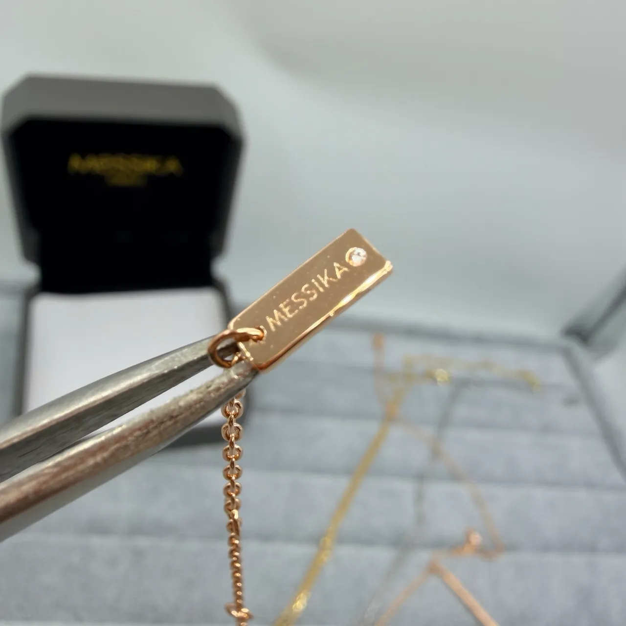Messika Multi-Chain Pavé Diamond Bar Pendant Necklaces