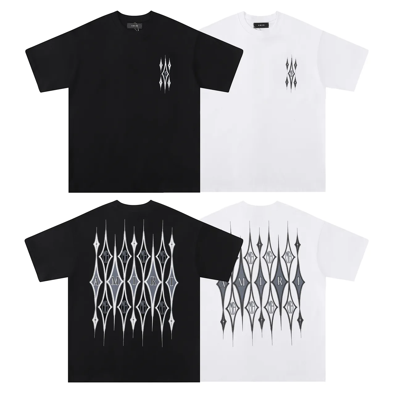 Amiri Skel Top Black and White Graphic Print T-Shirt
