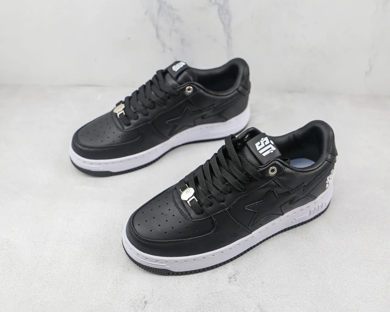 A Bathing Ape BAPE STA Black and White Lifestyle Sneakers