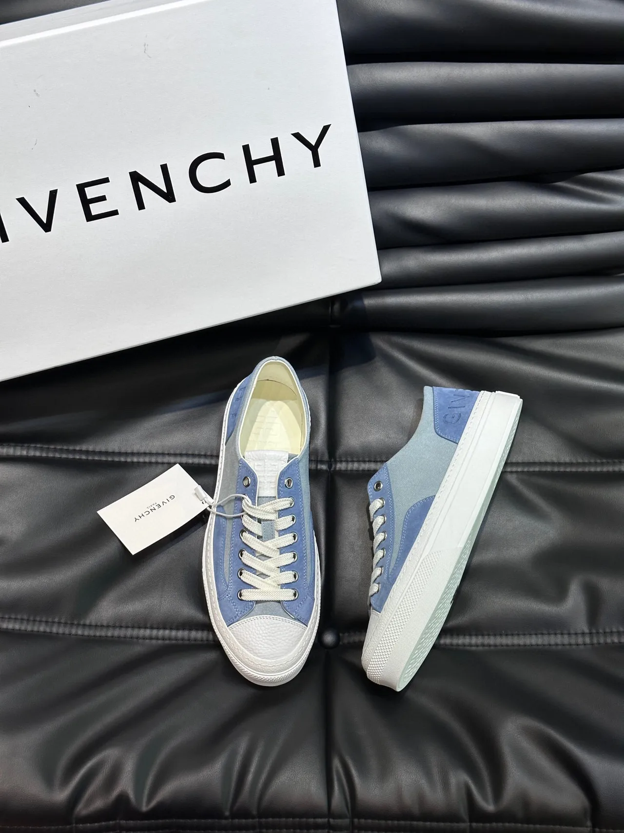 Givenchy Canvas and Suede Low-Top Lifestyle Sneakers