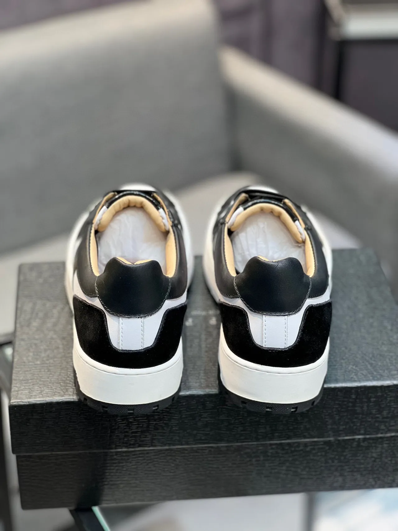 Philipp Plein Black White Panelled Upper Patent Leather Accents Lifestyle Sneakers