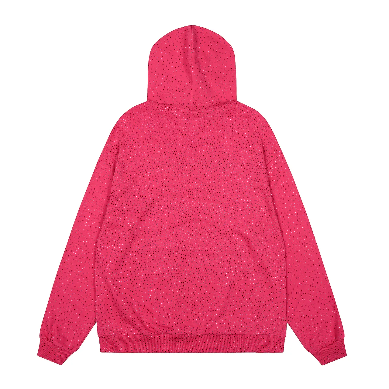 Sp5der Red Perforated Fabric Texture Arched Embroidered Logo Tracksuit