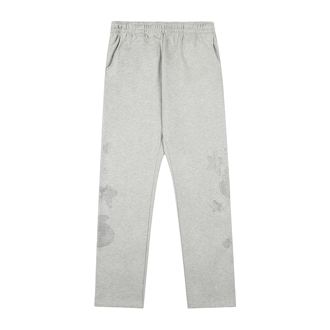 Heather Gray Rhinestone Star Embellished Tracksuit