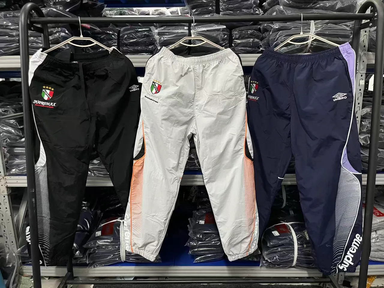 Supreme Black White Full-Zip Contrast-Panel Windbreaker