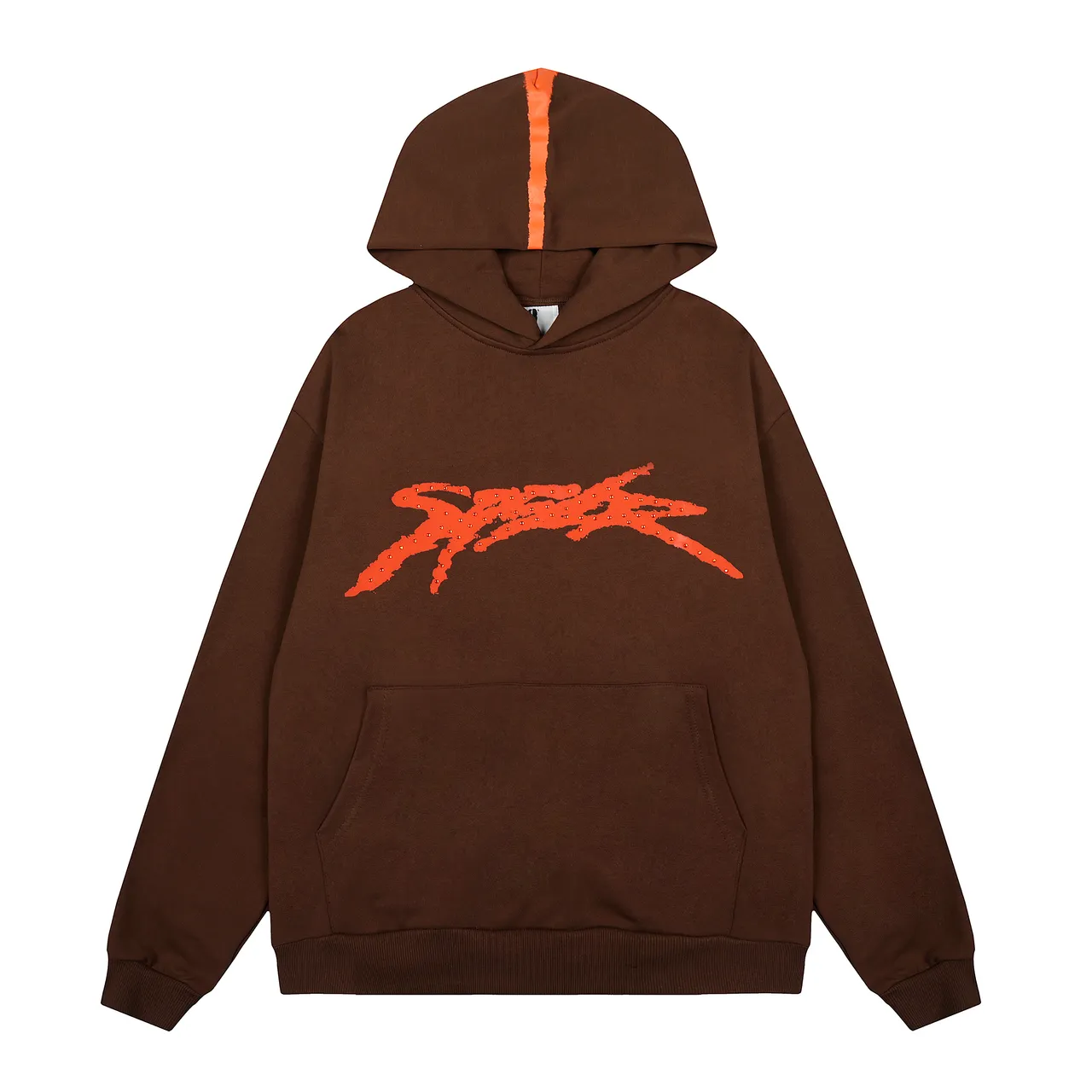 Brown or Black Graphic-Print Oversized Hoodie and Sweatpants Tracksuit