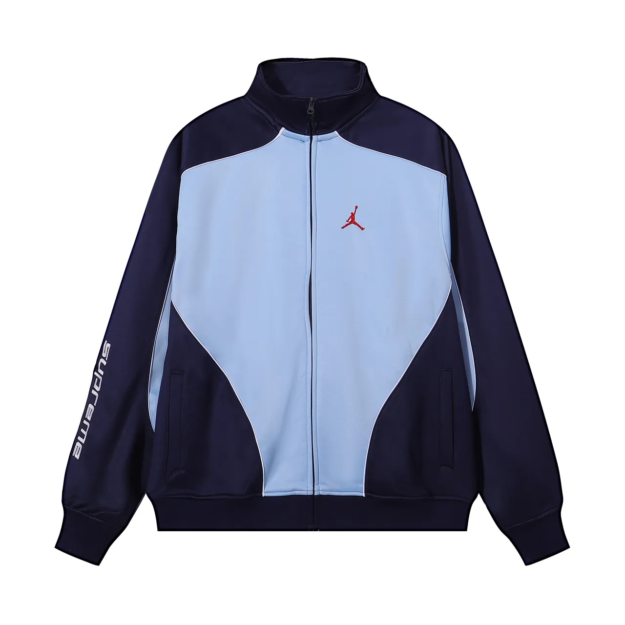 Air Jordan Track Black Navy High-Neck Full-Zip Jacket