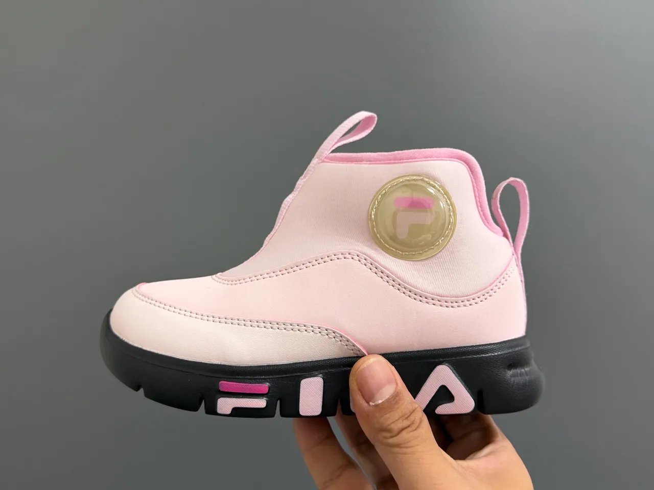 Fila Pink Black Ankle-High Insulated Snow Boots