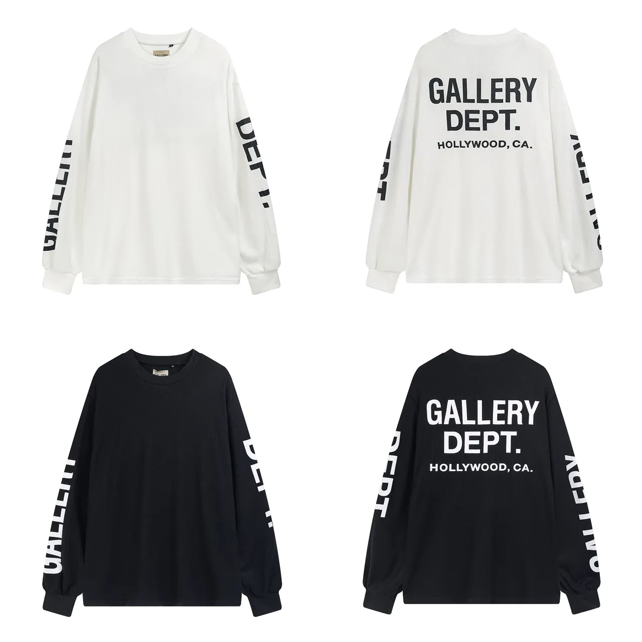 Gallery Dept Waffle-Knit Oversized Crewneck Sweater