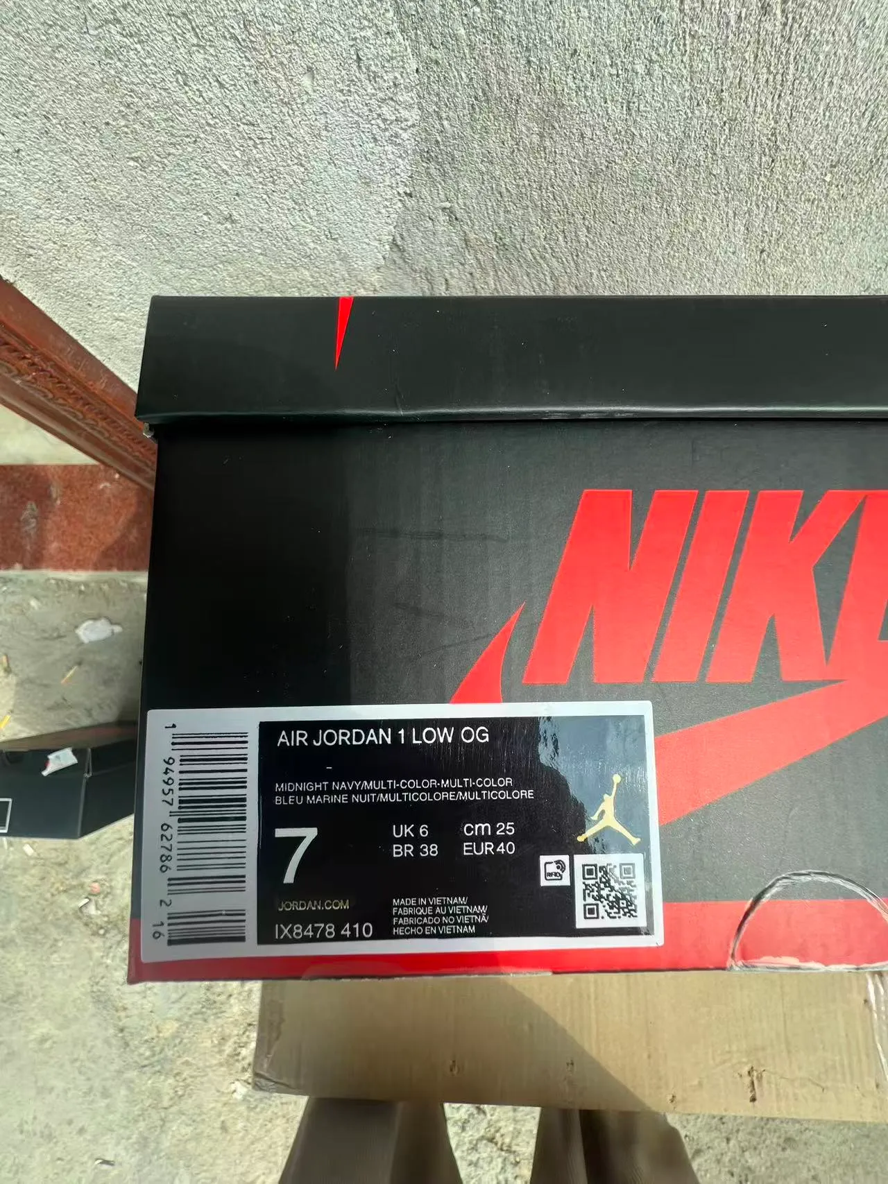 Nike Air Jordan 1 Low Navy White Red Lifestyle Sneakers