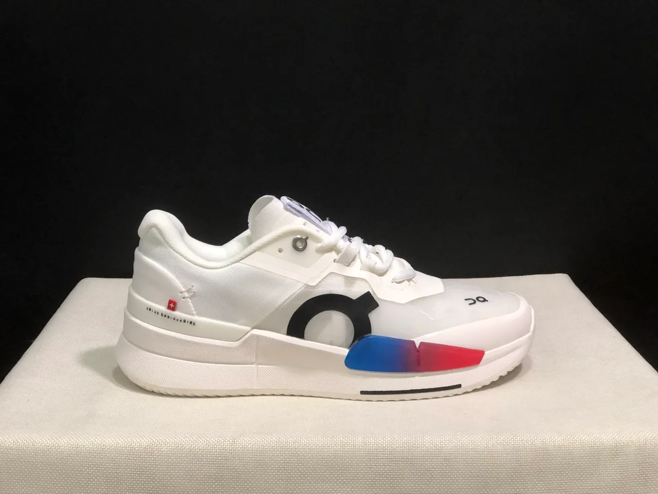 On THE ROGER Pro2 White Sky Blue Running Shoes
