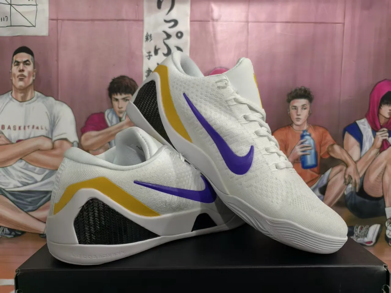 Nike Kobe AD EP White Purple Yellow Basketball Shoes