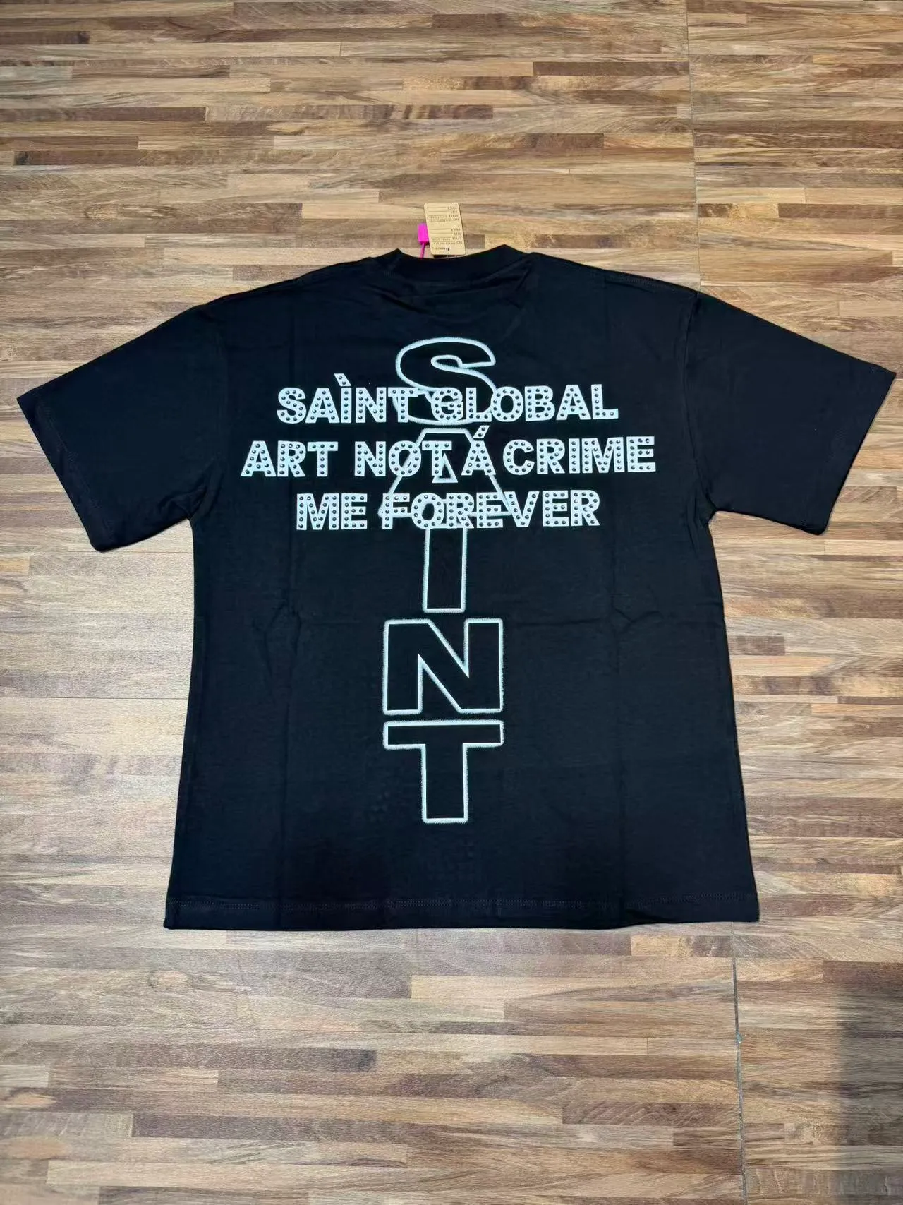 Saint Laurent Saint Graphic Print Black T-Shirt