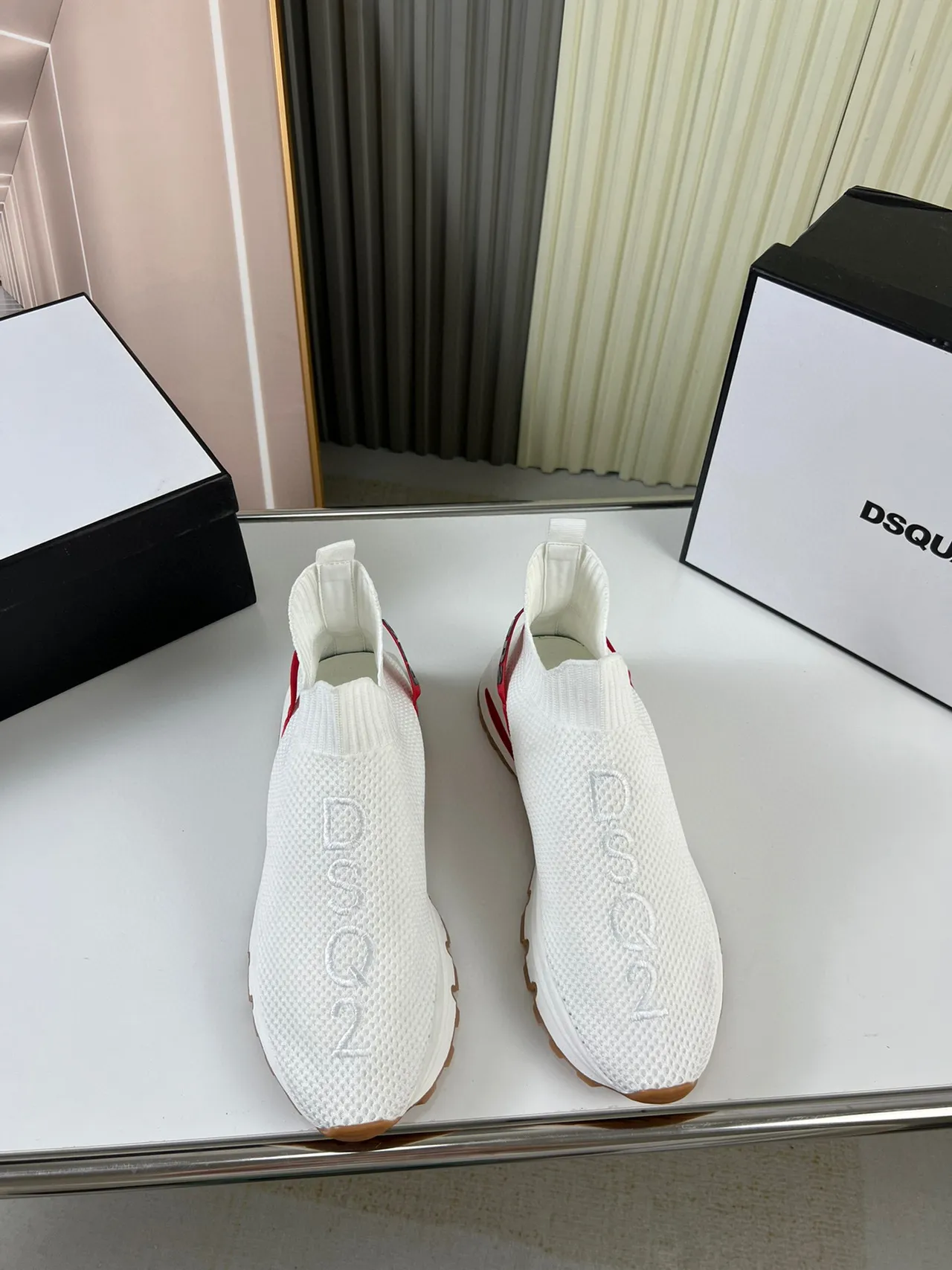 Dsquared2 Speed Trainer White Red Gum Lifestyle Sneakers