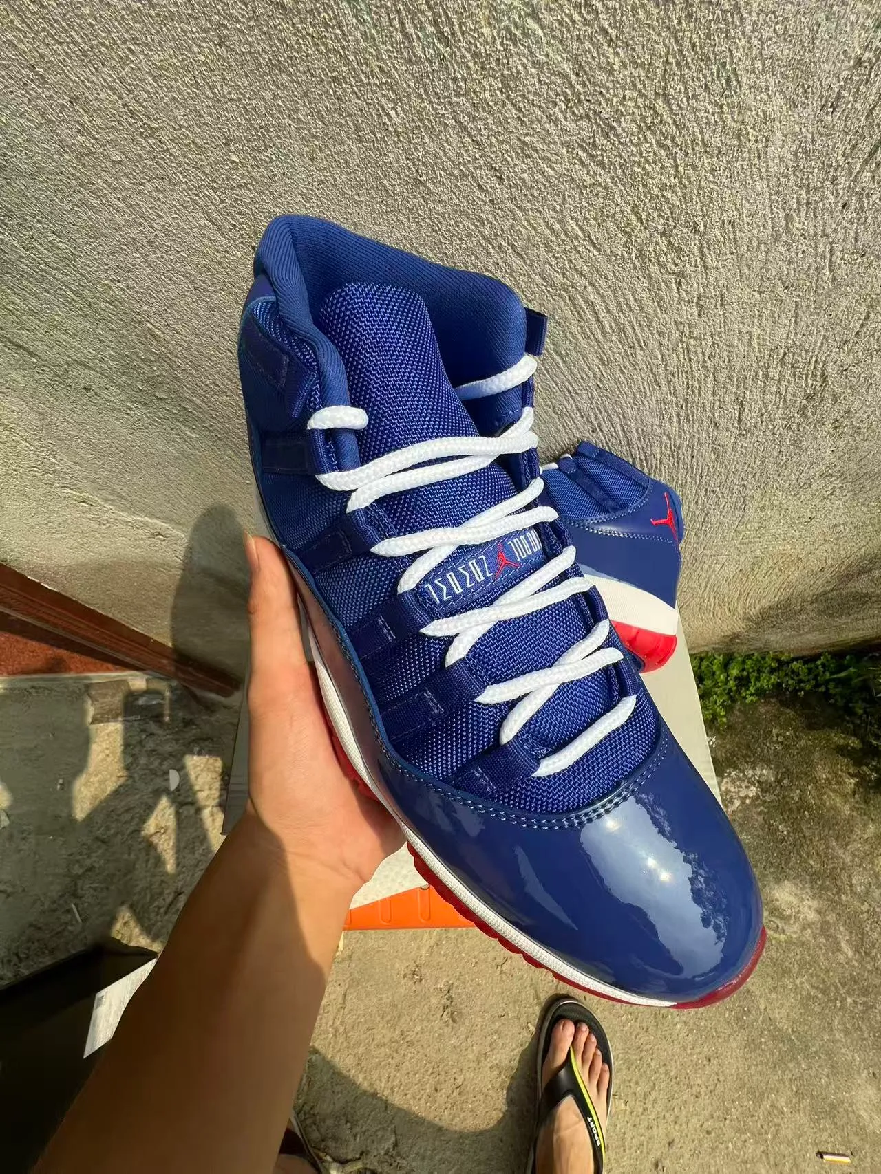 Air Jordan 11 Royal Blue White Red Basketball Shoes