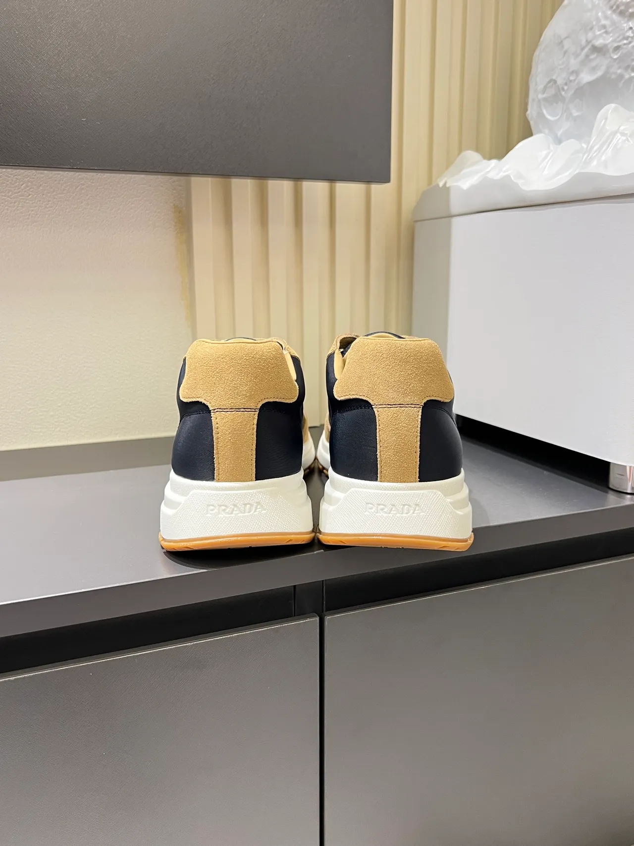Prada Cloudbust Navy and Beige Lifestyle Sneakers
