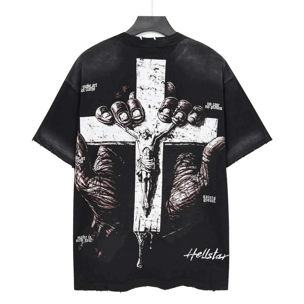 Hellstar Distressed Graphic Oversized T-Shirt