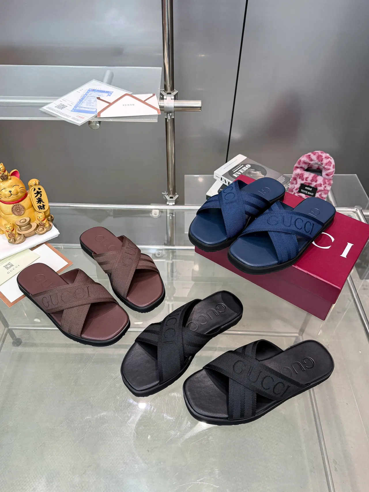 Gucci Logo Strap Slide Casual Sandals