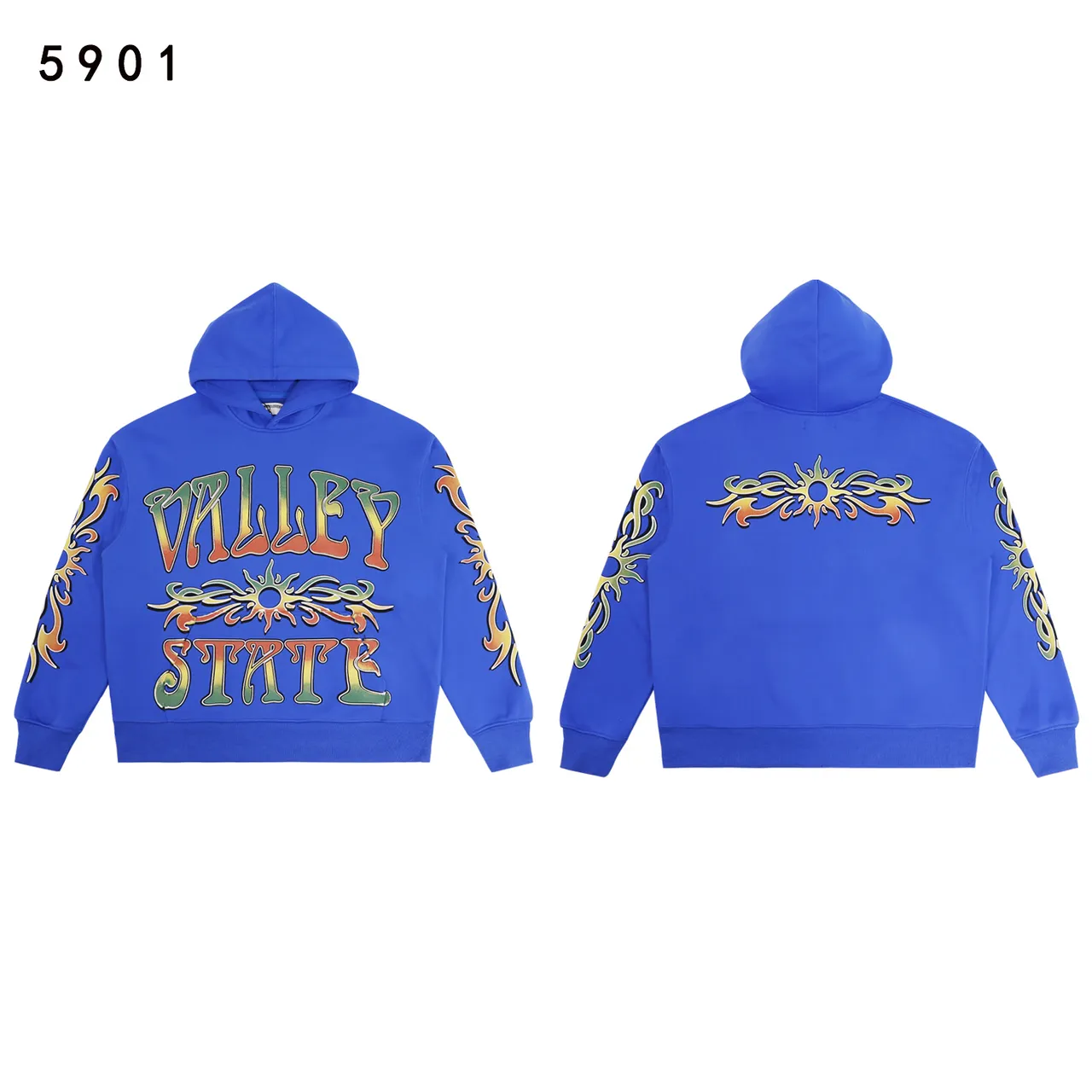 Graphic-Print Flame Motif Tracksuit