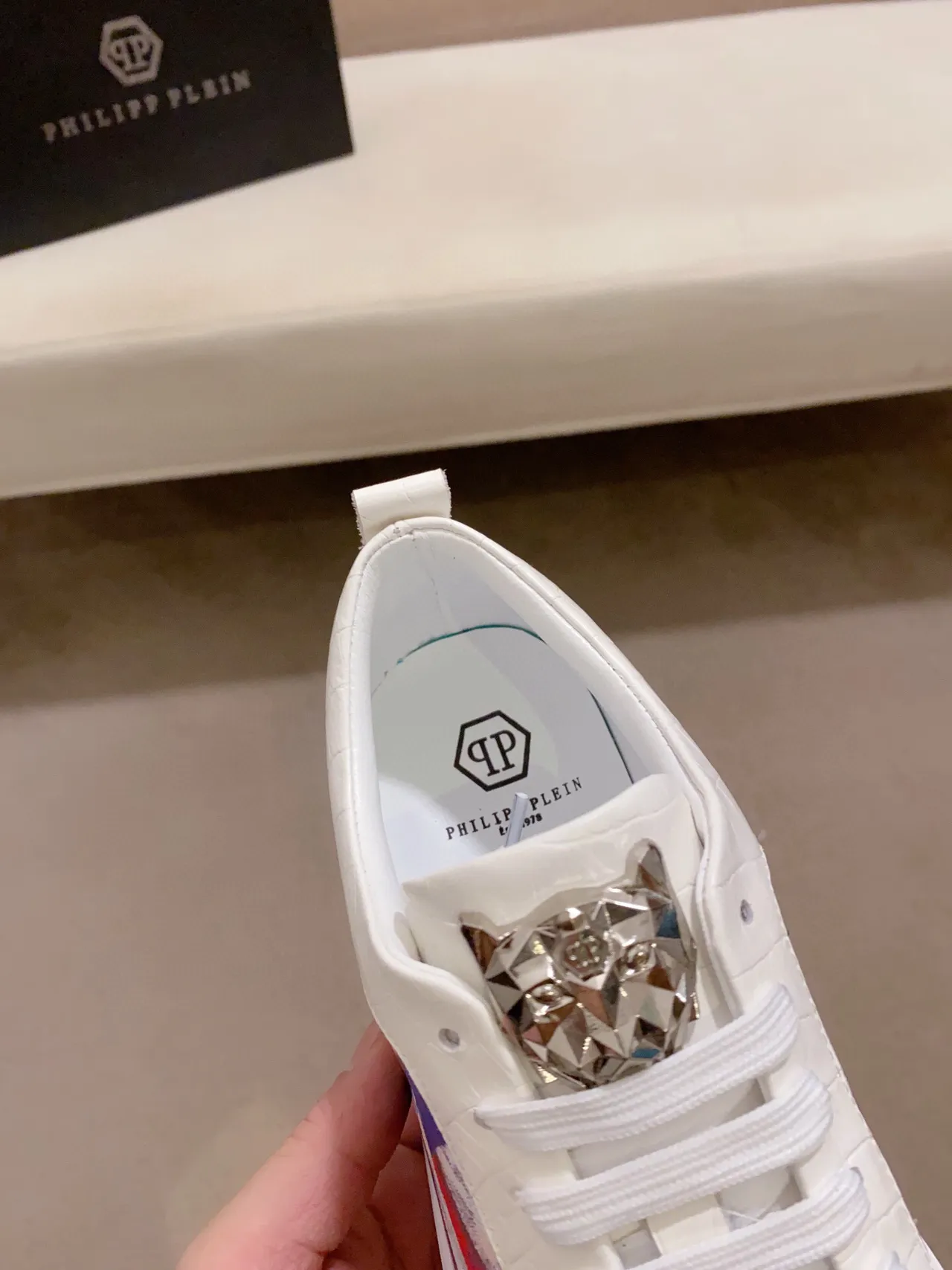 Philipp Plein Graphic Side Panel White Lifestyle Sneakers
