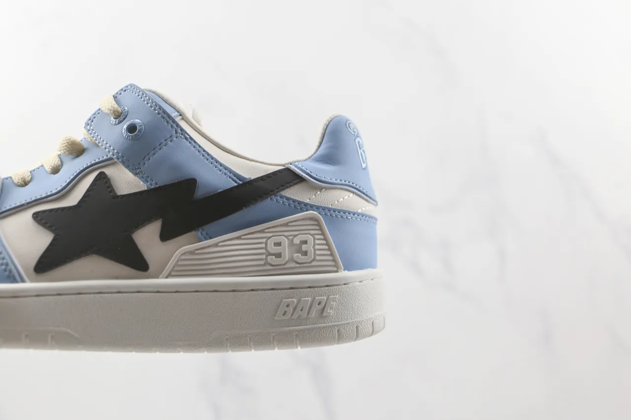 A Bathing Ape BAPE STA Light Blue and White Lifestyle Sneakers