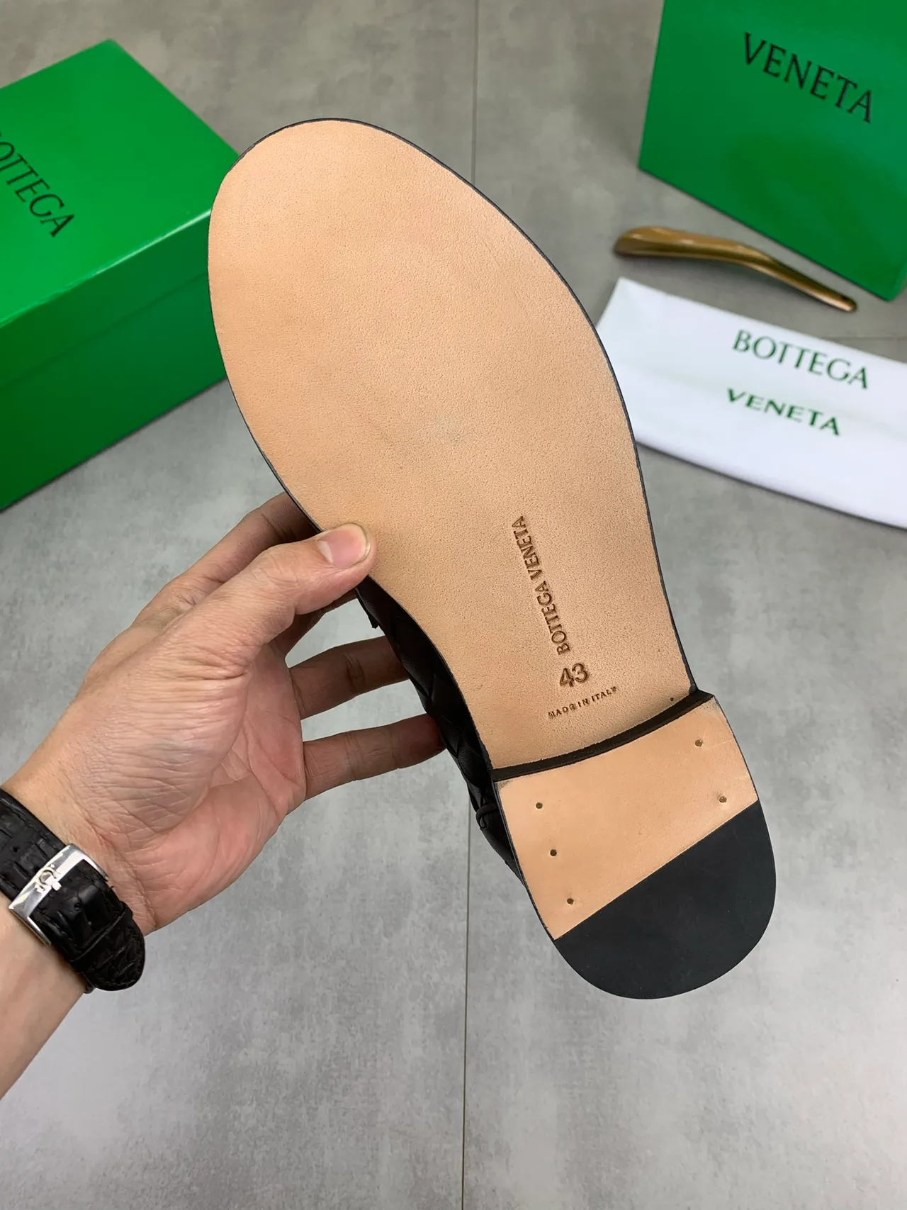 Bottega Veneta Woven Intrecciato Strap Loafer