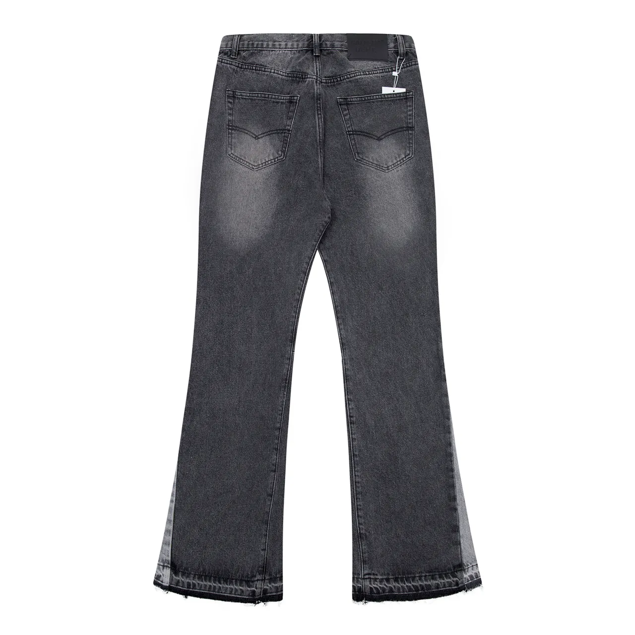 Gallery Dept Flared Raw-Hem Washed Black Denim Jeans