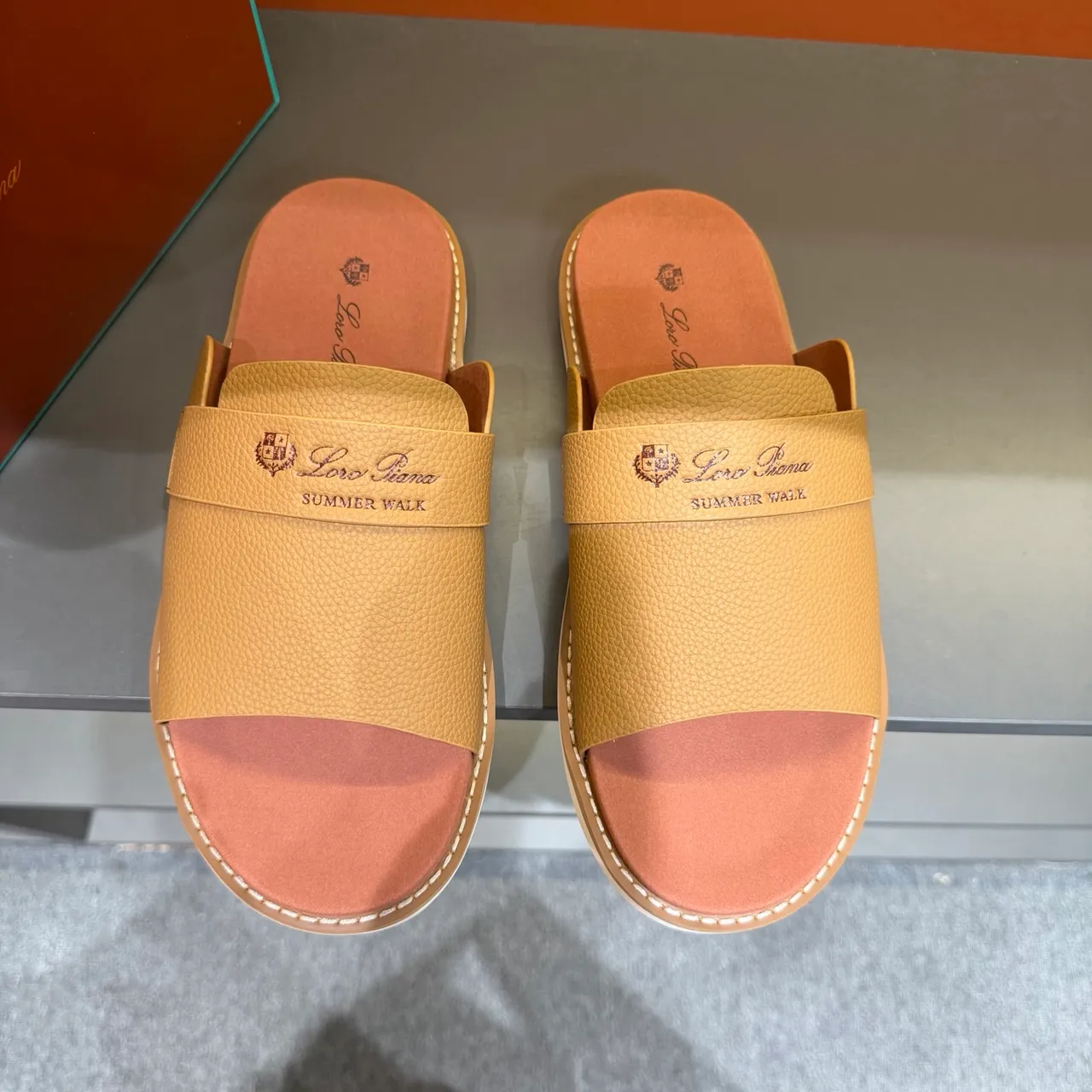 Loro Piana Summer Walk Leather Slipper