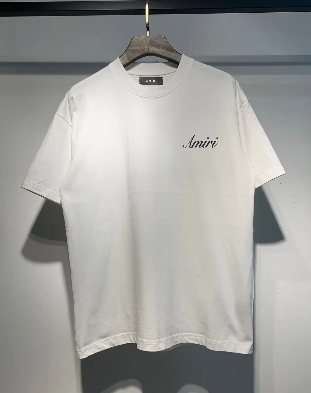 Amiri Script Logo Black and White Oversized T-Shirt