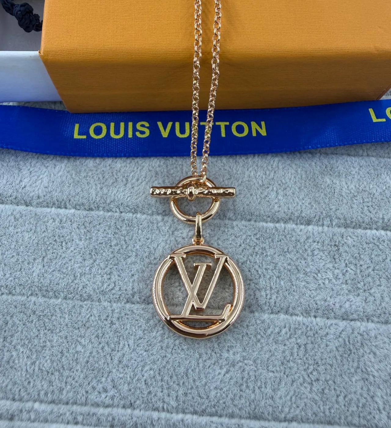 Louis Vuitton Circular LV Monogram Toggle Clasp Necklace