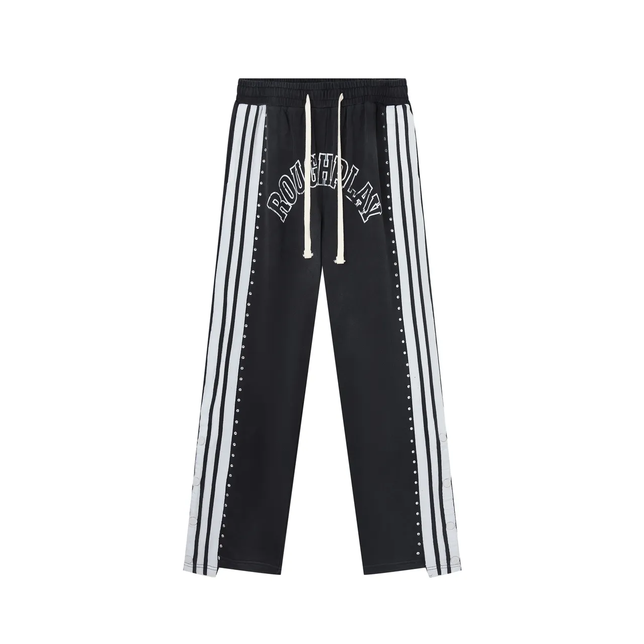 Roughplay Arch Logo Studded Stripe Sweatpants