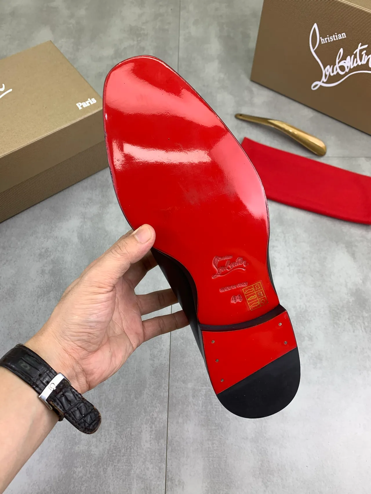 Christian Louboutin Black Wingtip Brogue Oxford Shoes
