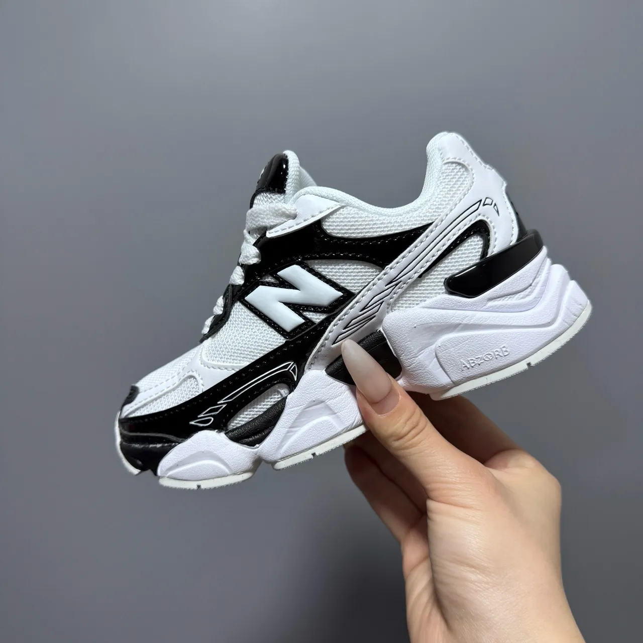 New Balance 9060 Black Glossy Chunky Sneakers