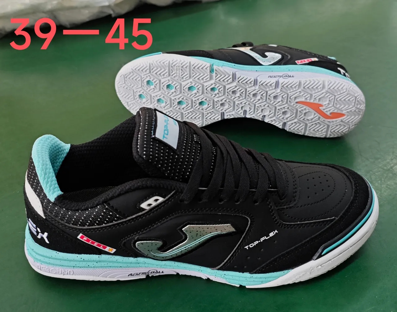 Joma Top-Flex Black Blue Synthetic Upper Sneakers