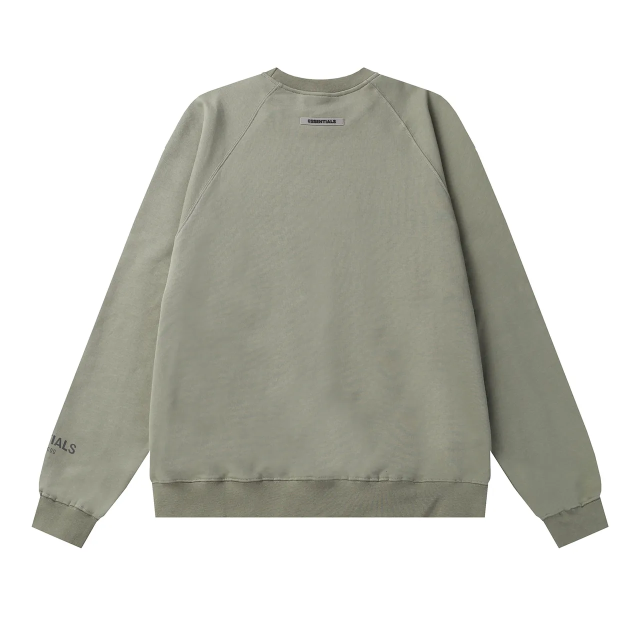 Fear of God Essentials Black Crewneck Raglan Sleeve Sweater