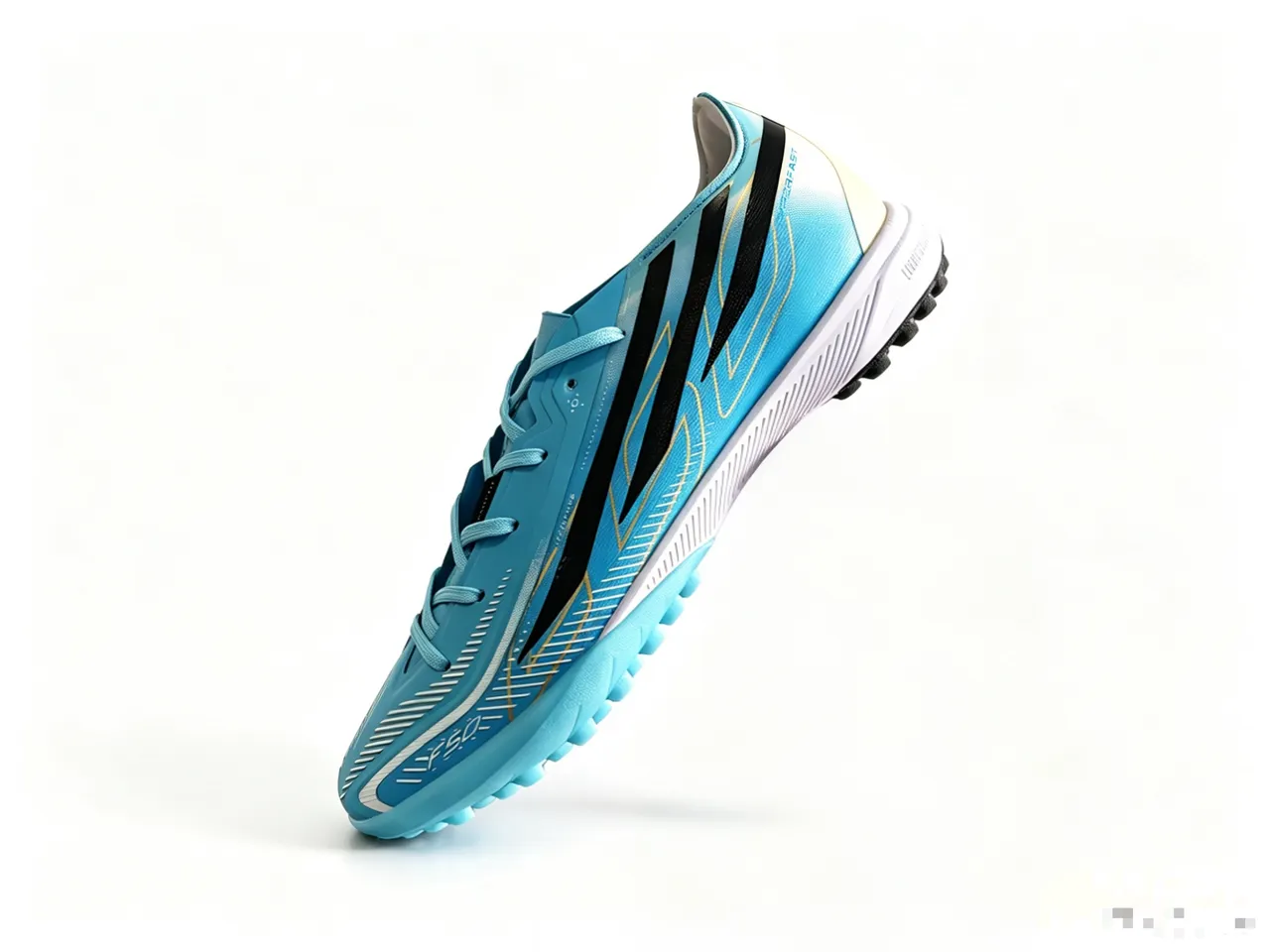 Adidas F50 Blue Black Low-Cut Synthetic Upper Molded Studs Turf Soccer Shoes