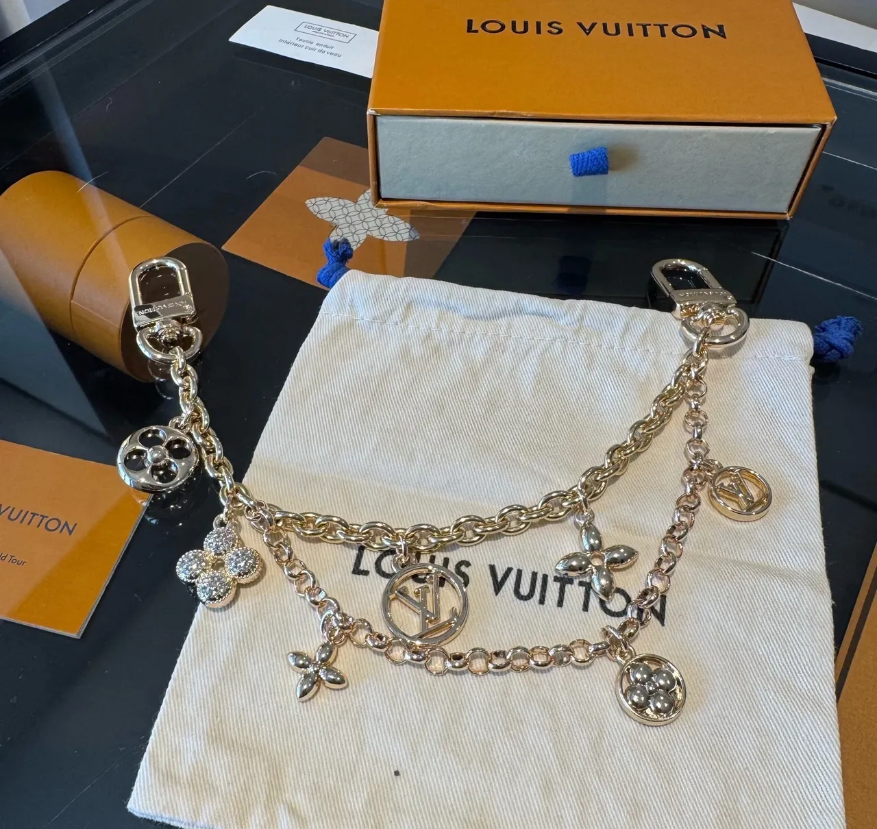 Louis Vuitton Brown Beige Monogram Canvas Vachetta Leather Trim Tote Bag