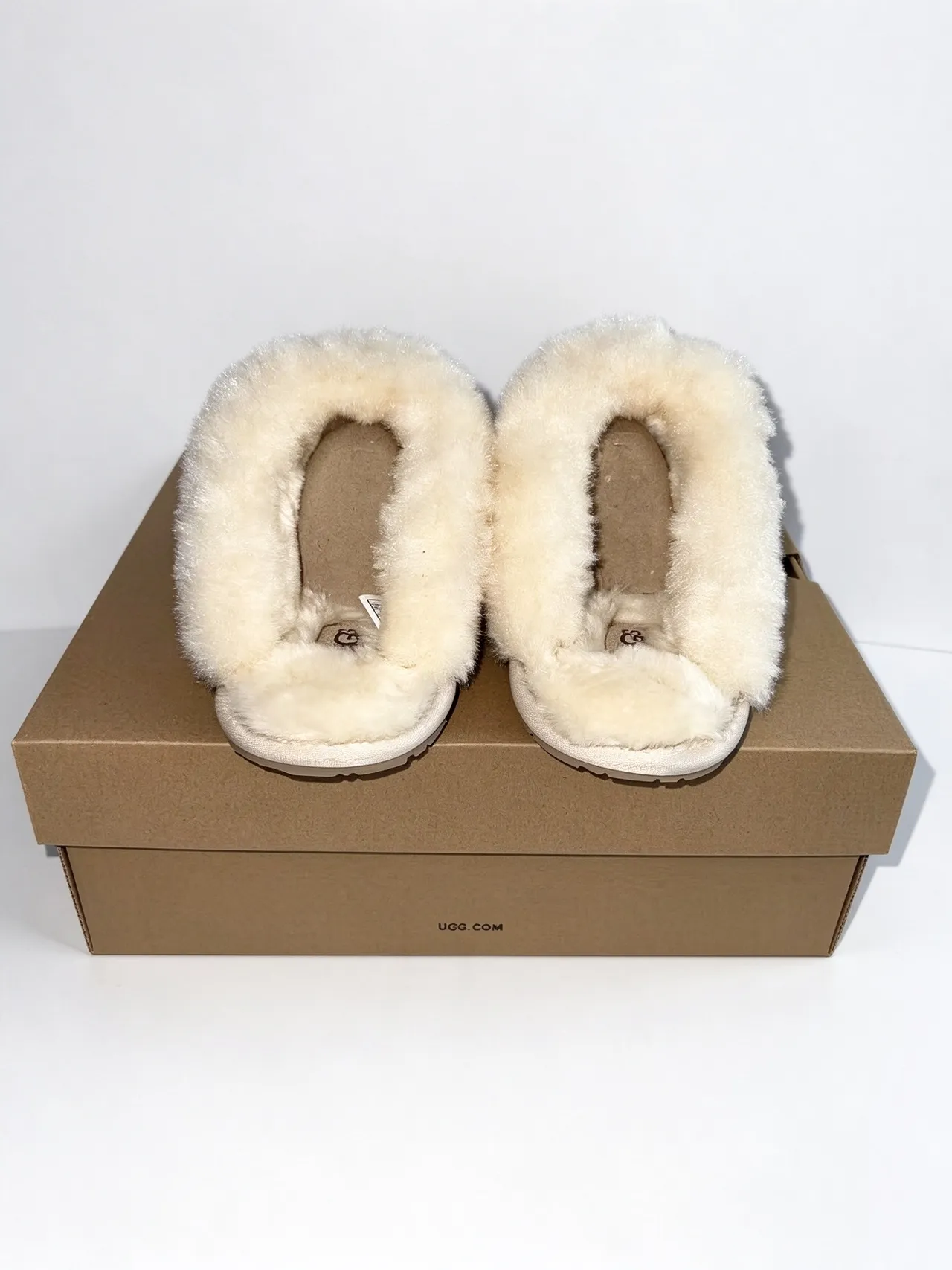 UGG Tasman Beige Shearling-Lined Slipper