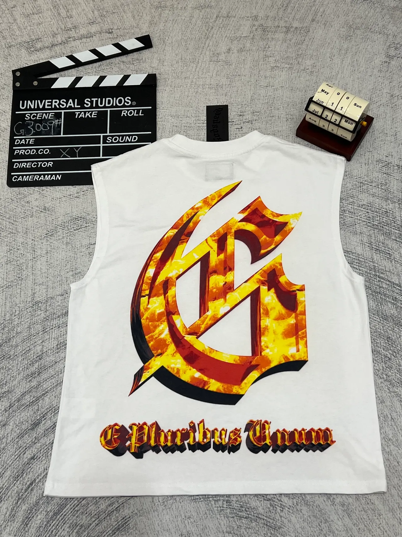 Black and White Graphic Print Sleeveless Vest Top