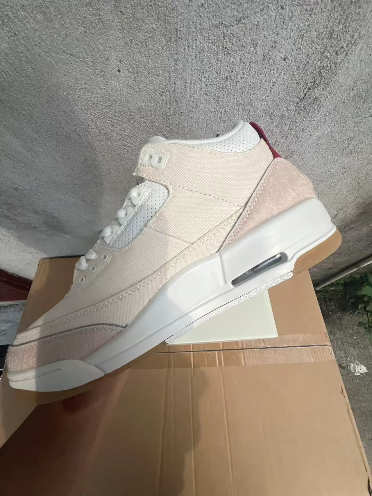 Levi's Beige Red High-Top Canvas-Suede Hybrid Upper Sneakers