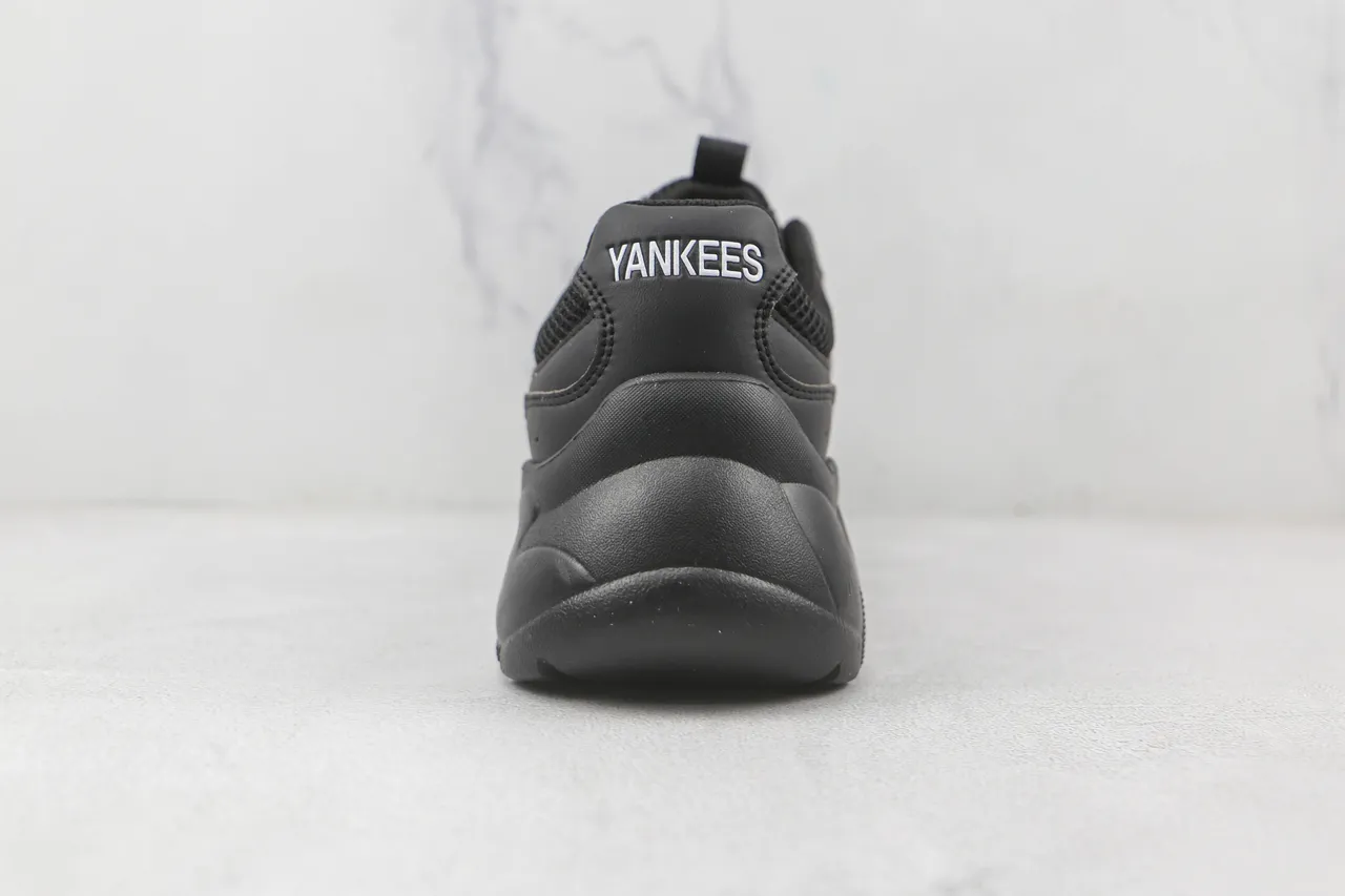 New Era Black Mesh And Synthetic Upper Oversized White NY Logo Chunky Sneakers