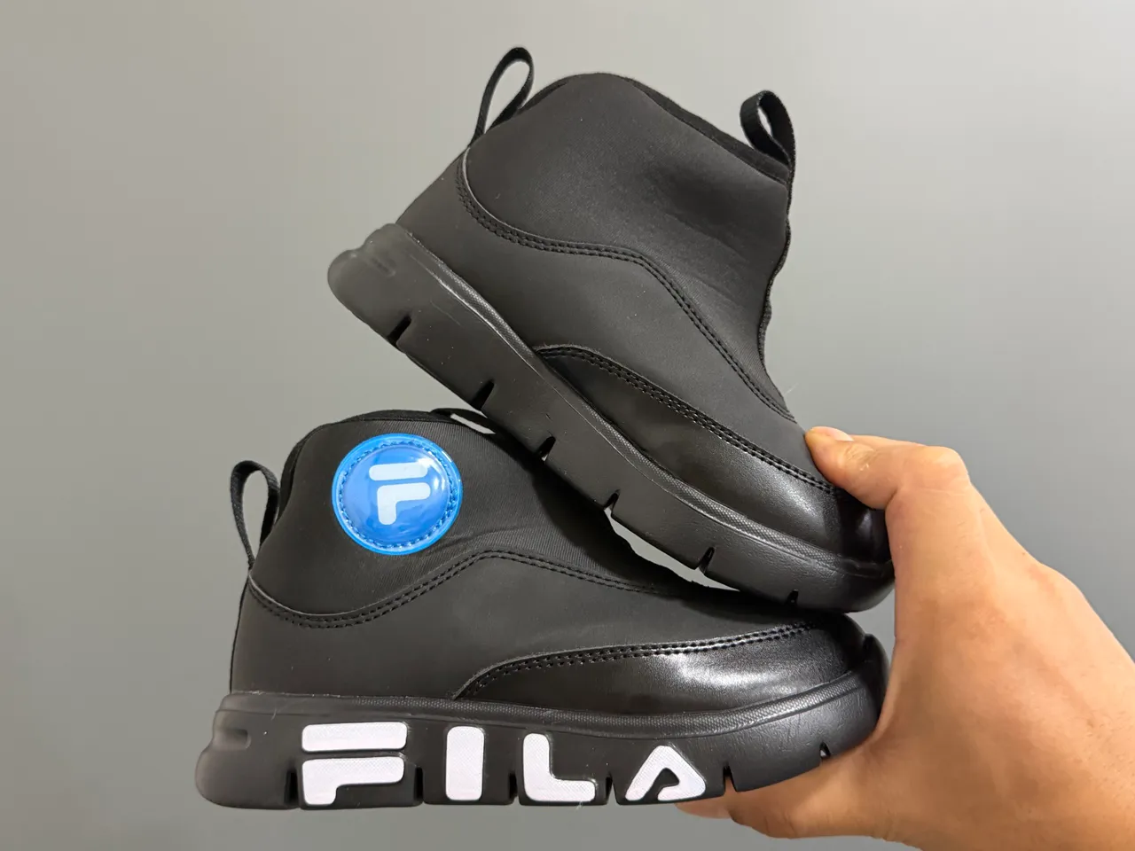 Fila Pink Black Ankle-High Insulated Snow Boots