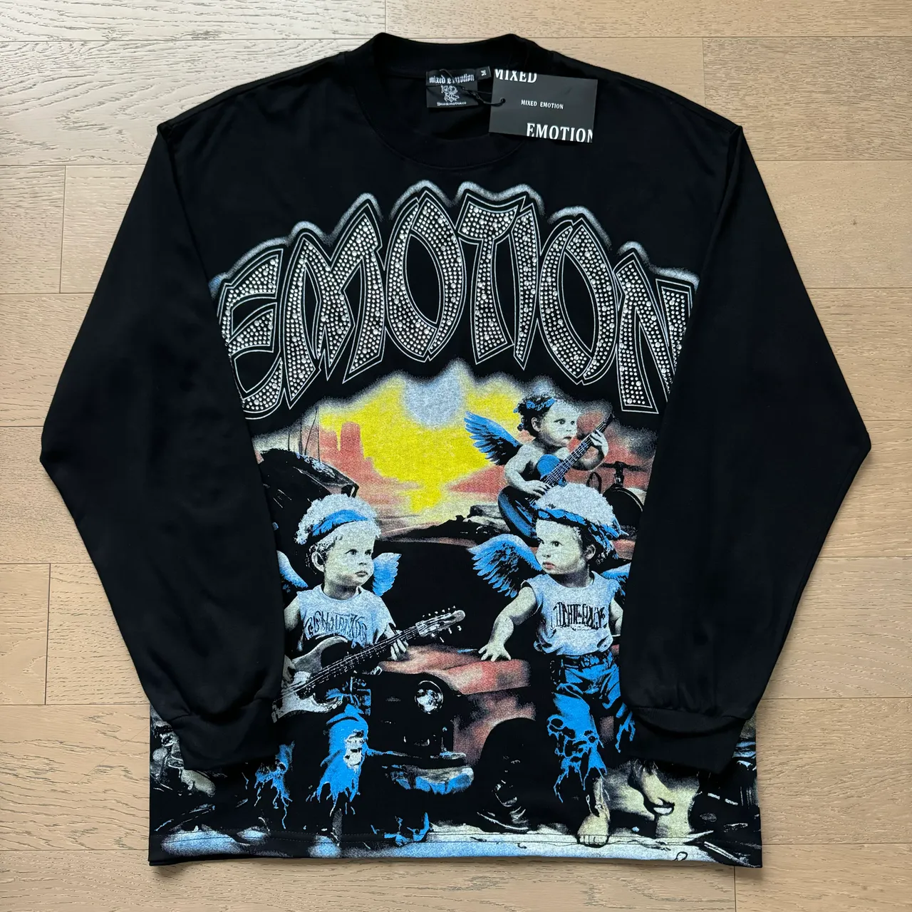 Mixed Emotion EMOTION Rhinestone Graphic Tracksuit