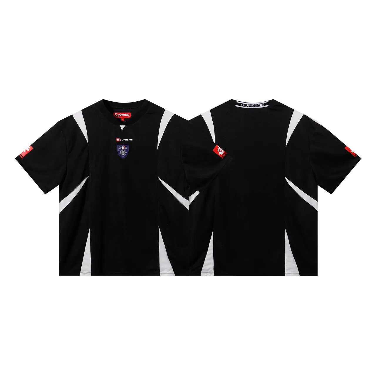 Supreme Black and White Angular Panel Jersey