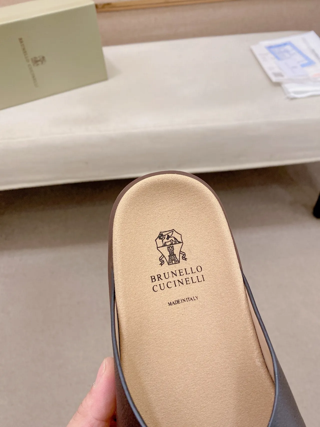 Brunello Cucinelli Crisscross Strap Flat Slide Casual Sandals