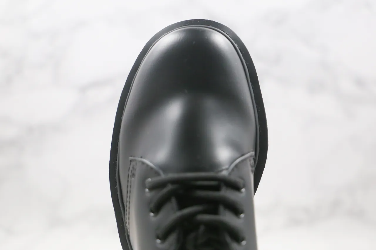 Dr. Martens 1461 Black Smooth Leather 3-Eyelet Closed Lacing Oxford Shoes