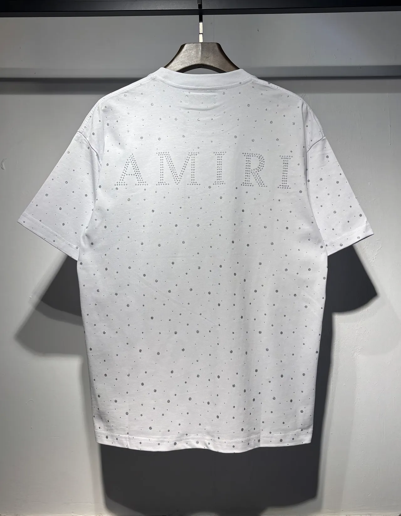 Amiri Rhinestone Dot Print Monogram T-Shirt