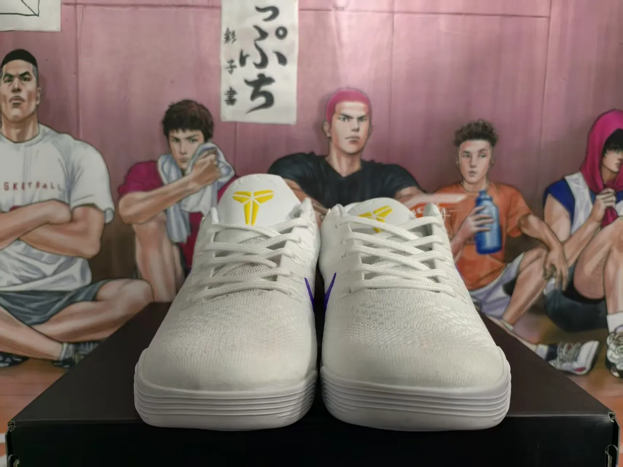 Nike Kobe AD EP White Purple Yellow Basketball Shoes