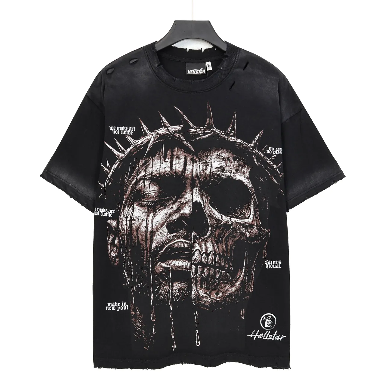 Hellstar Distressed Graphic Oversized T-Shirt